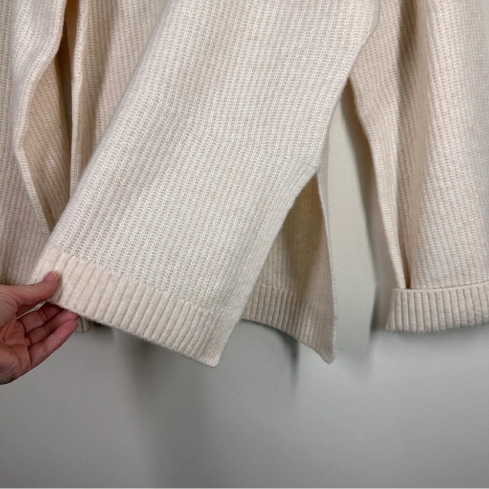 NWOT & Other Stories Asymmetric Hem Ribbed Wool Sweater in Ivory S - Picture 4 of 9